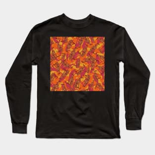 Greyhound Camo - Orange Long Sleeve T-Shirt